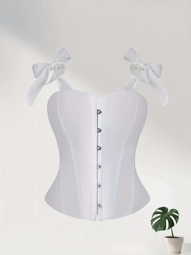biały elastyczny gorset na białym tle
