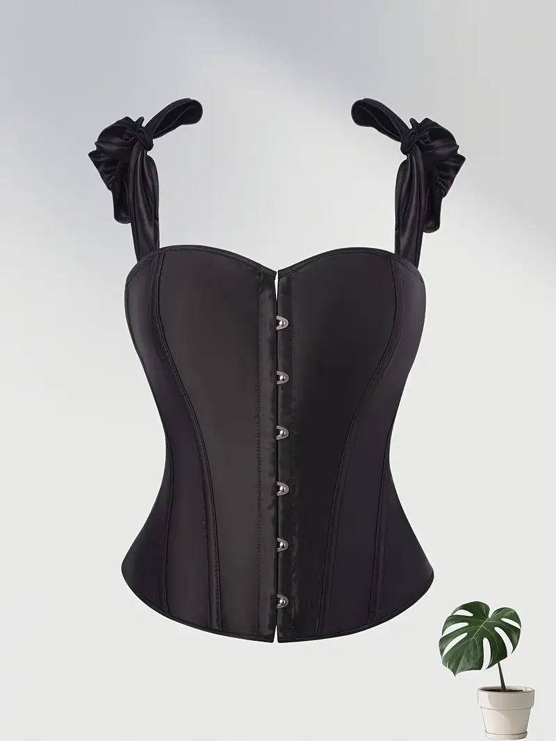 czarny eleastyczny gorset na białym tle