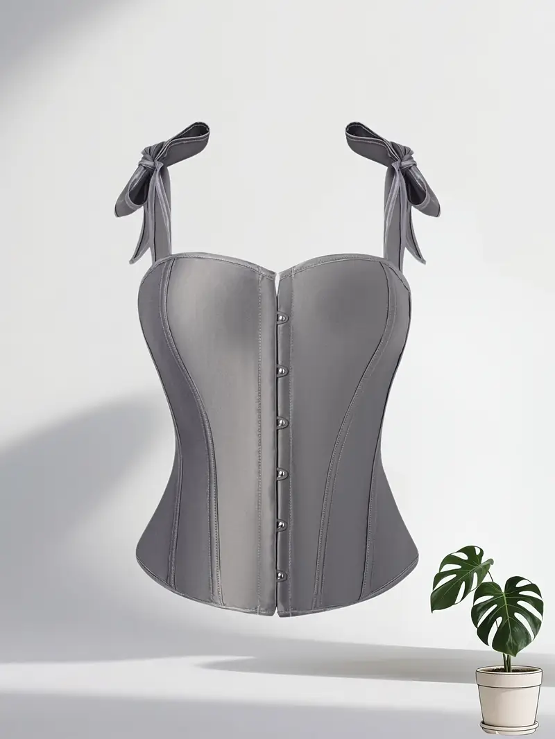 szary elastyczny gorset na białym tle