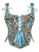 gorset wiktoriański na białym tle