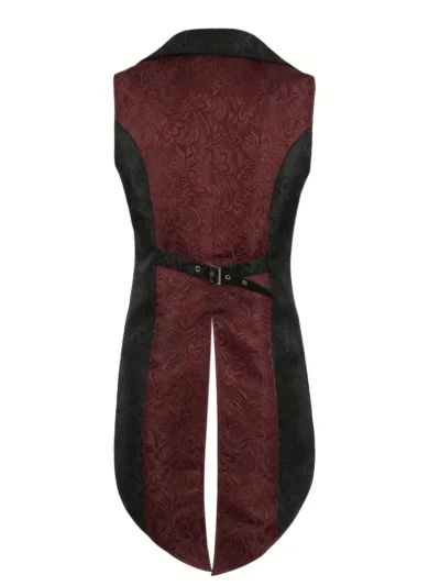 kamizelka męska elegancka obrócona tyłem na białym tle