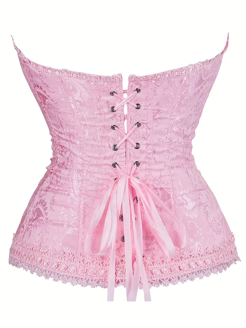 kobiecy gorset obrócony tyłem na białym tle